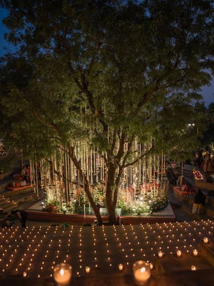 Stage and Ceiling — Wedding decor — Alila + Samode Jaipur